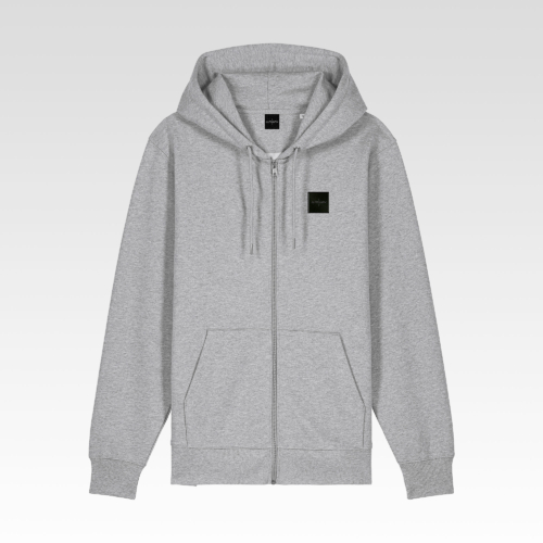 Le Sweat à Capuche Zippé Gris avant