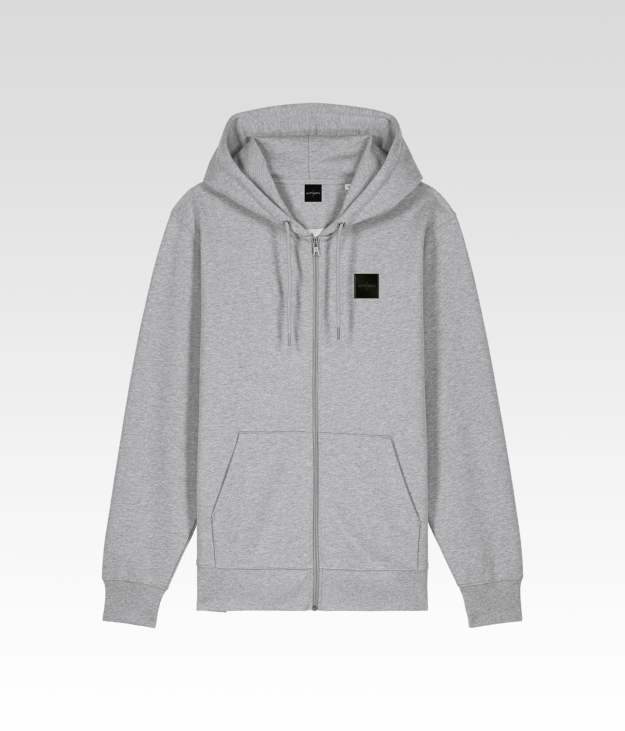 Le Sweat à Capuche Zippé Gris avant