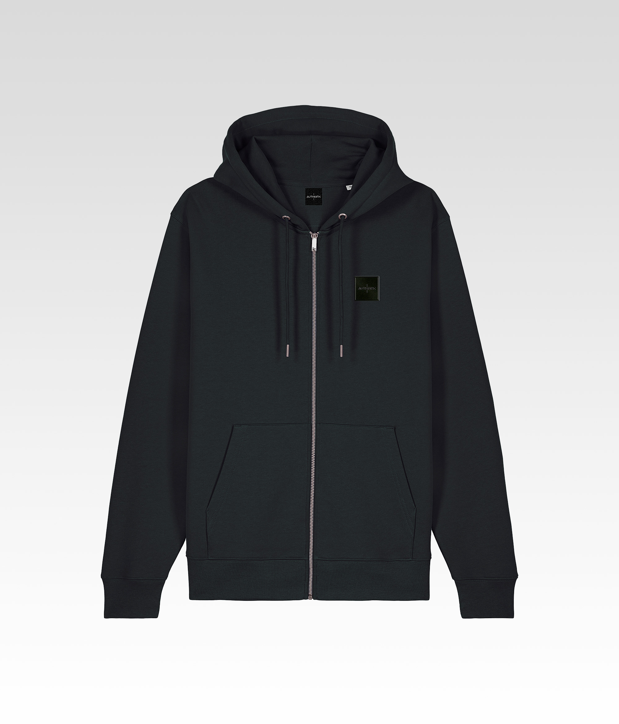 Le Sweat à Capuche Zippé Noir avant