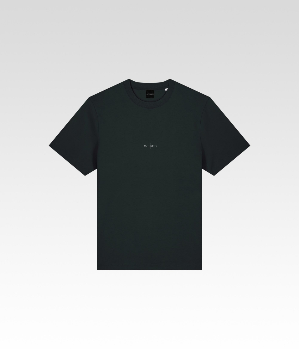 T shirt Authentic Icon poitrine noir avant