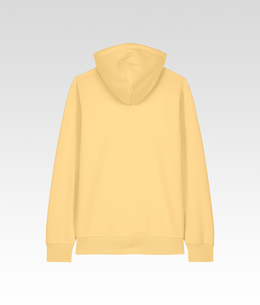 Le Sweatshirt a Capuche Citron Jaune arriere