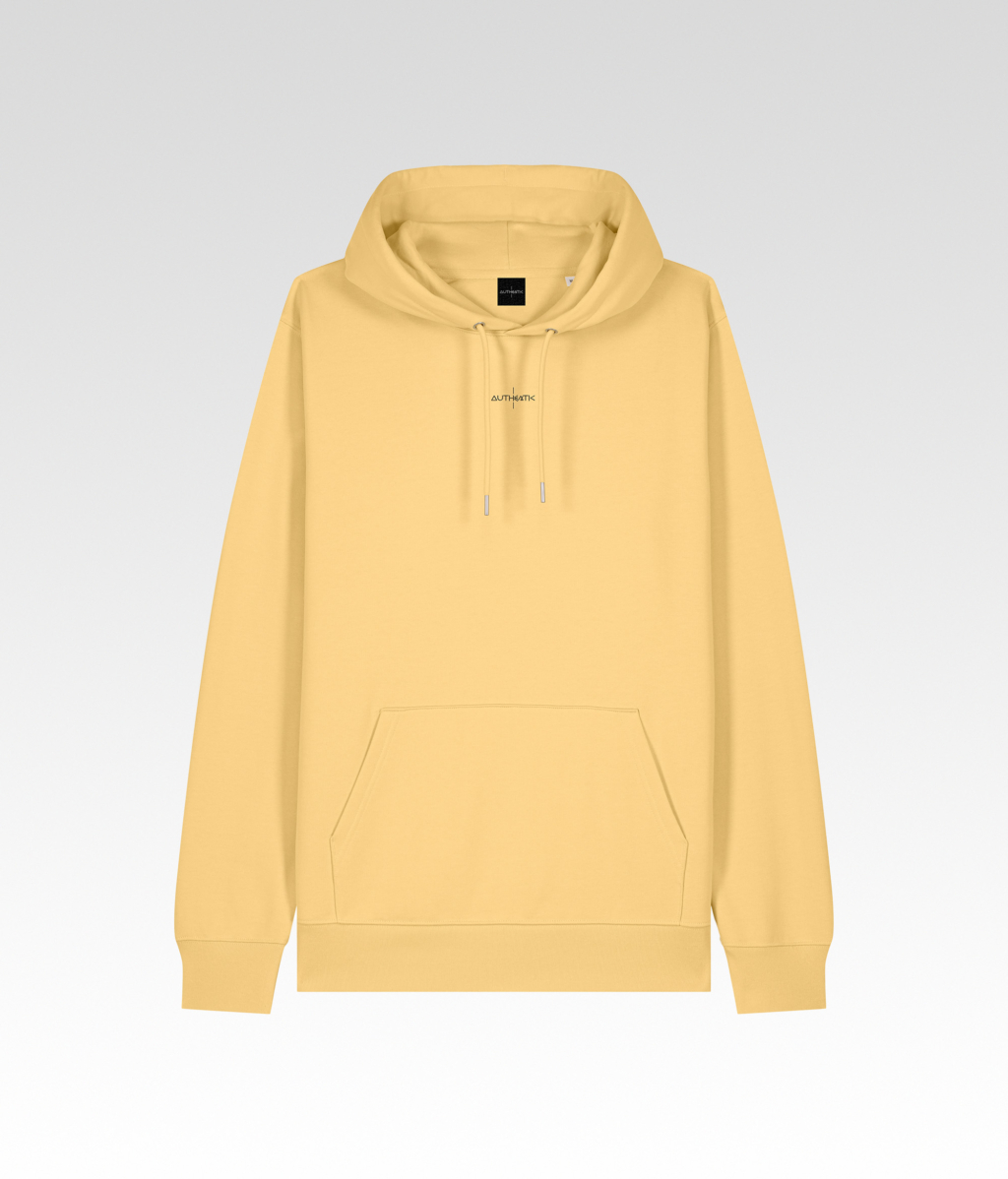 Le Sweatshirt a Capuche Citron Jaune avant