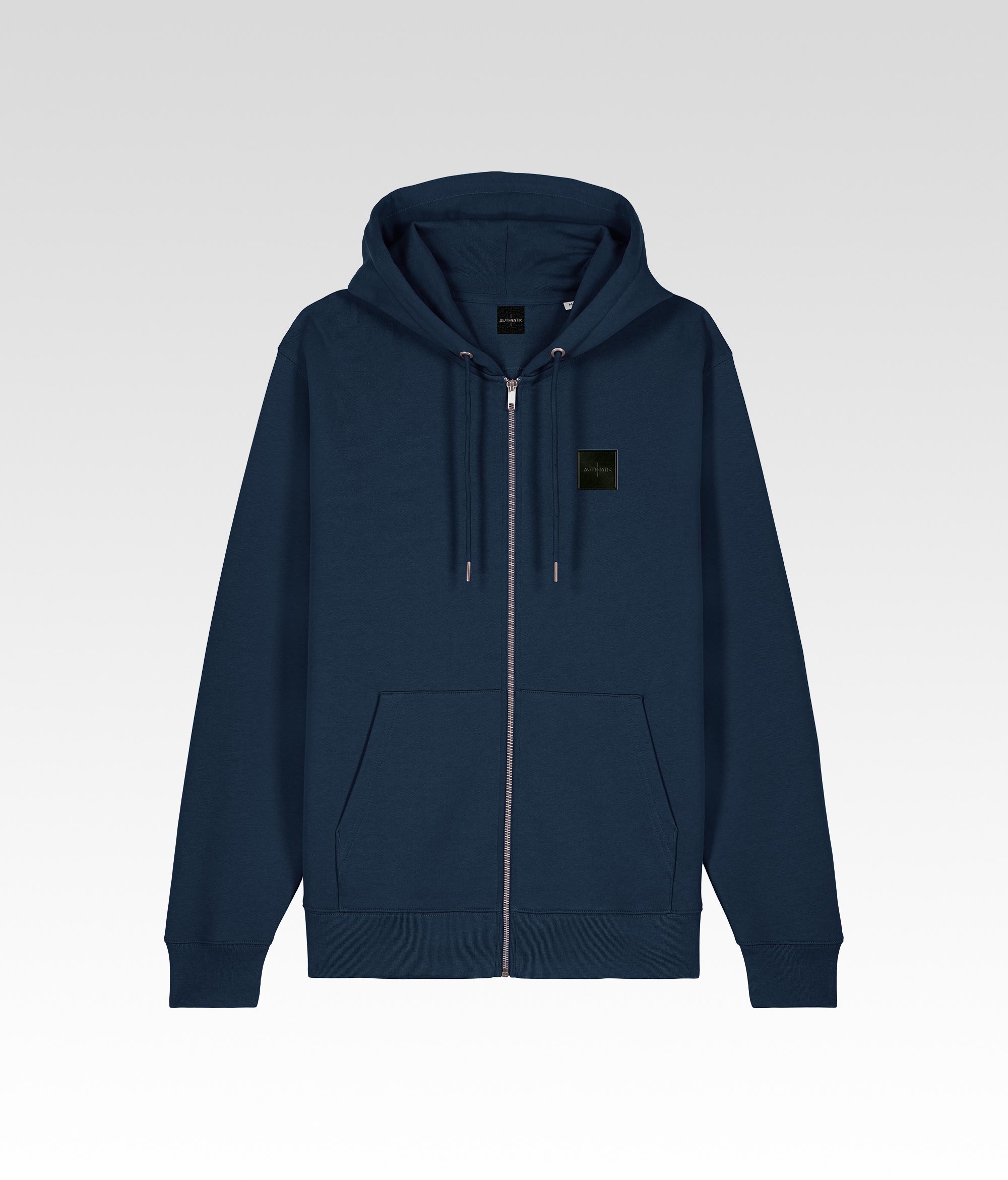 Sweat a Capuche Zippé marine avant