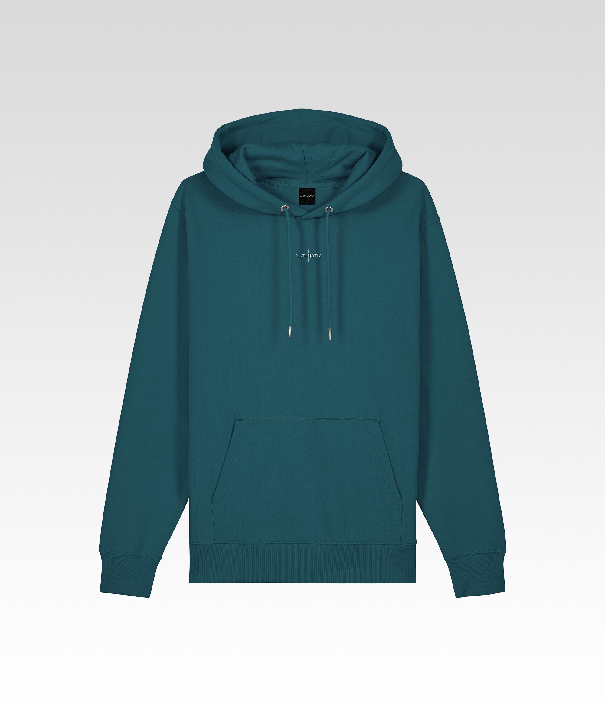 Sweatshirt a Capuche Authentic Icon vert d eau foncé avant
