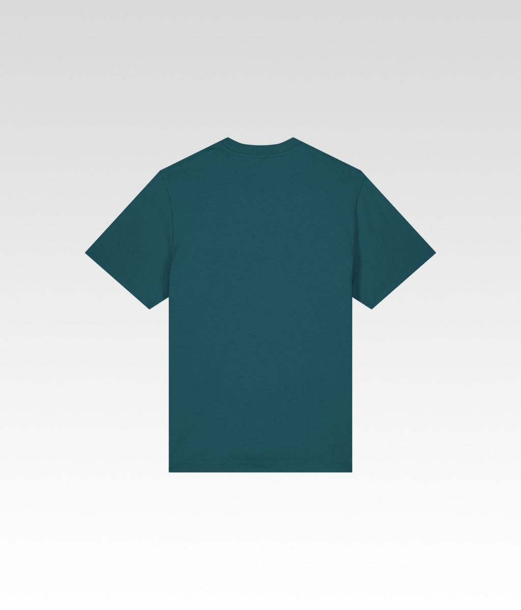 T shirt Authentic Icon poitrine vert d eau foncé arrière