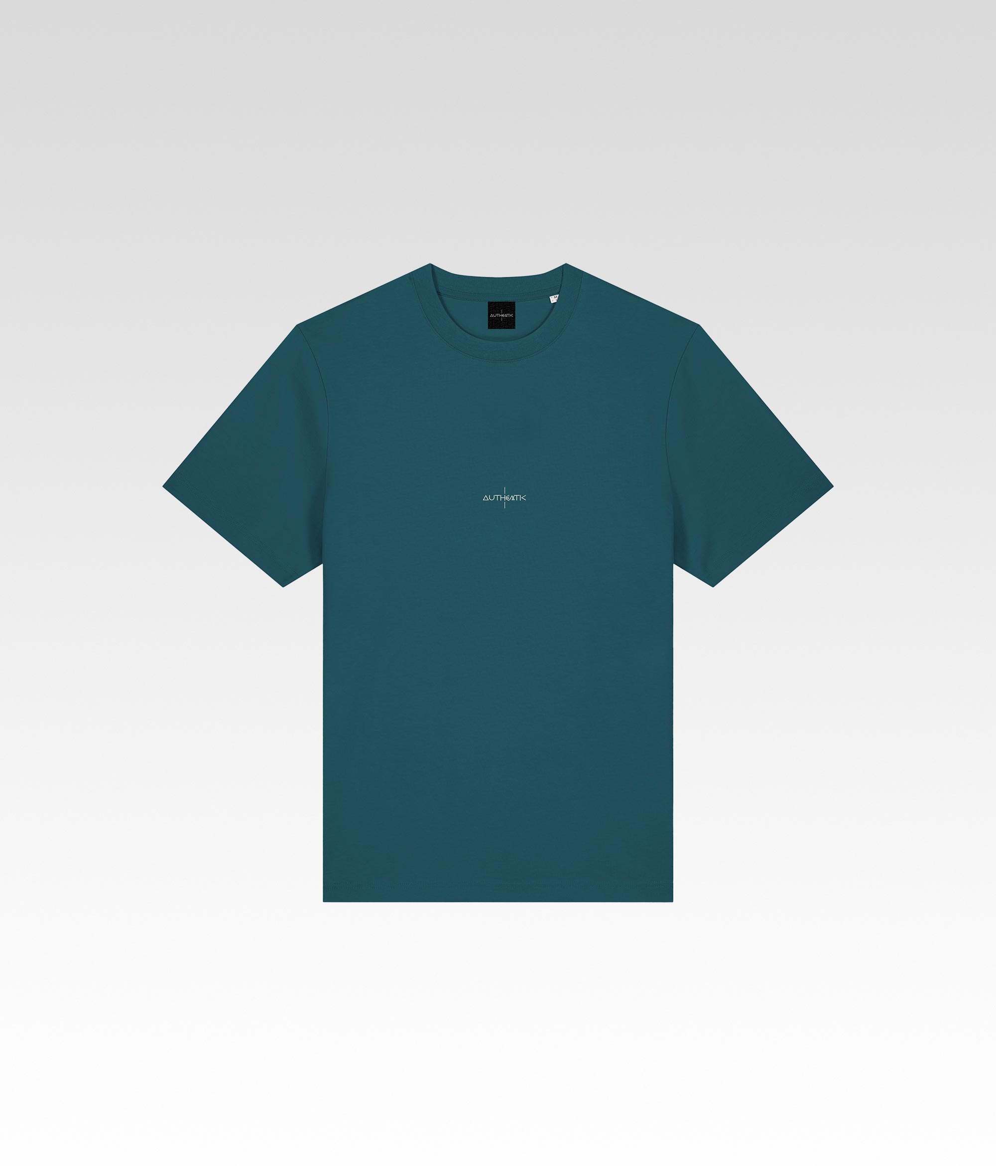 T shirt Authentic Icon poitrine vert d eau foncé avant