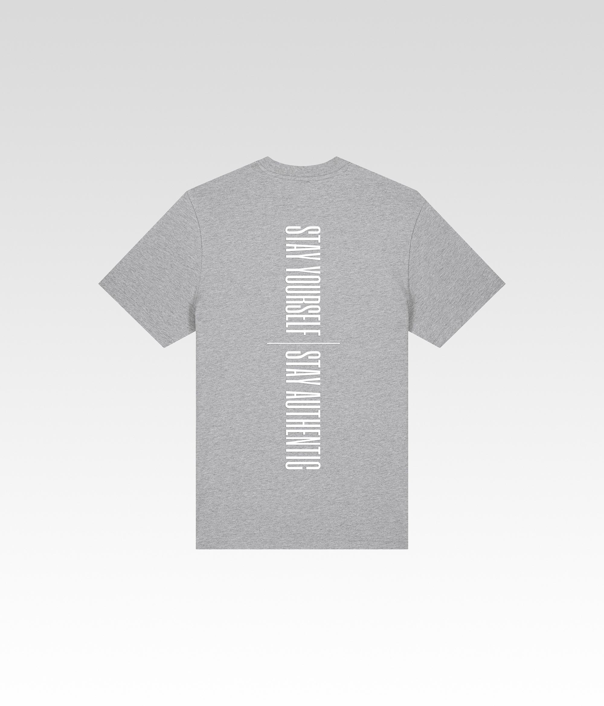 T shirt Authentic SYSA gris frais blanc arriere