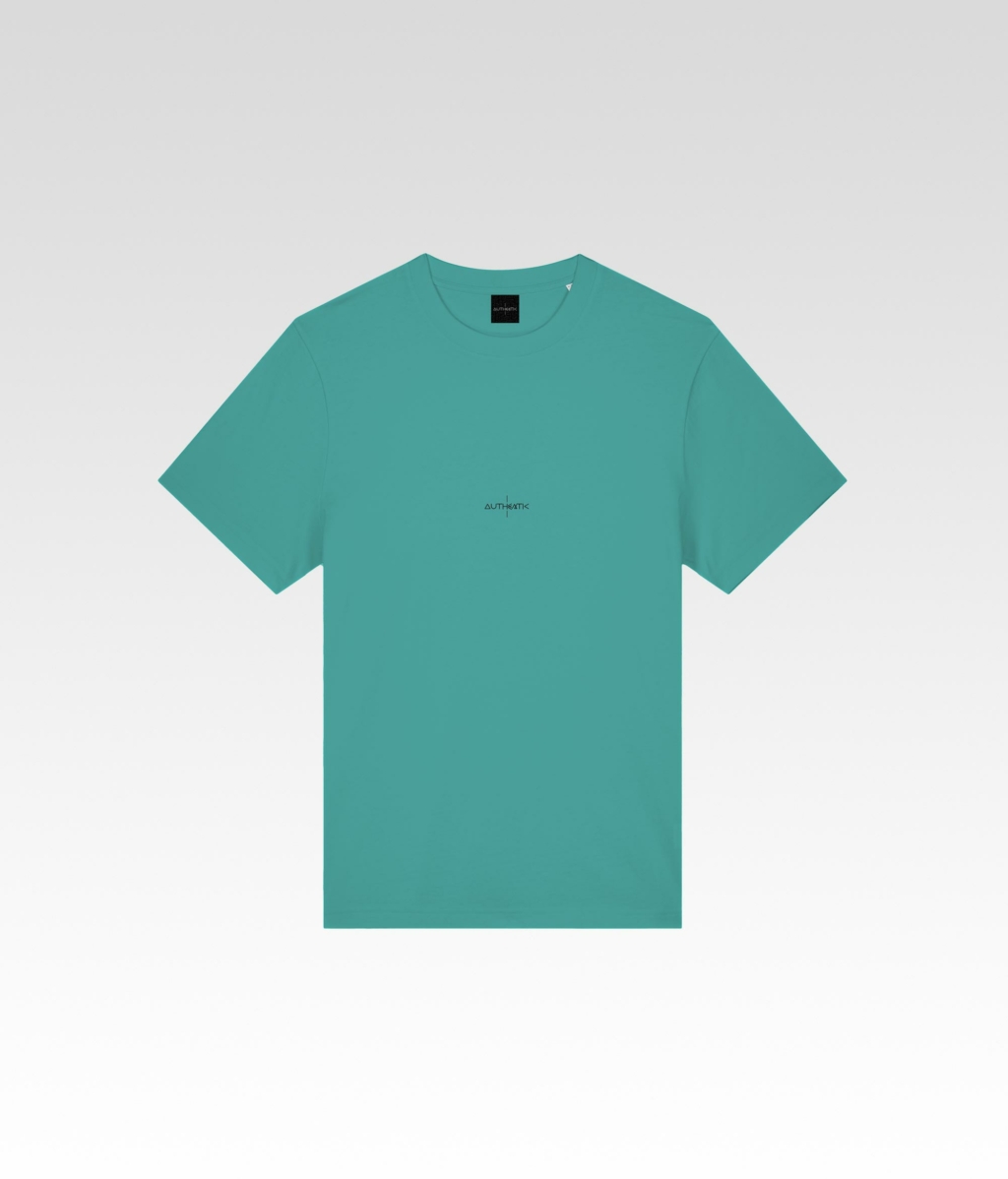 t shirt Authentic Icon poitrine turquoise avant