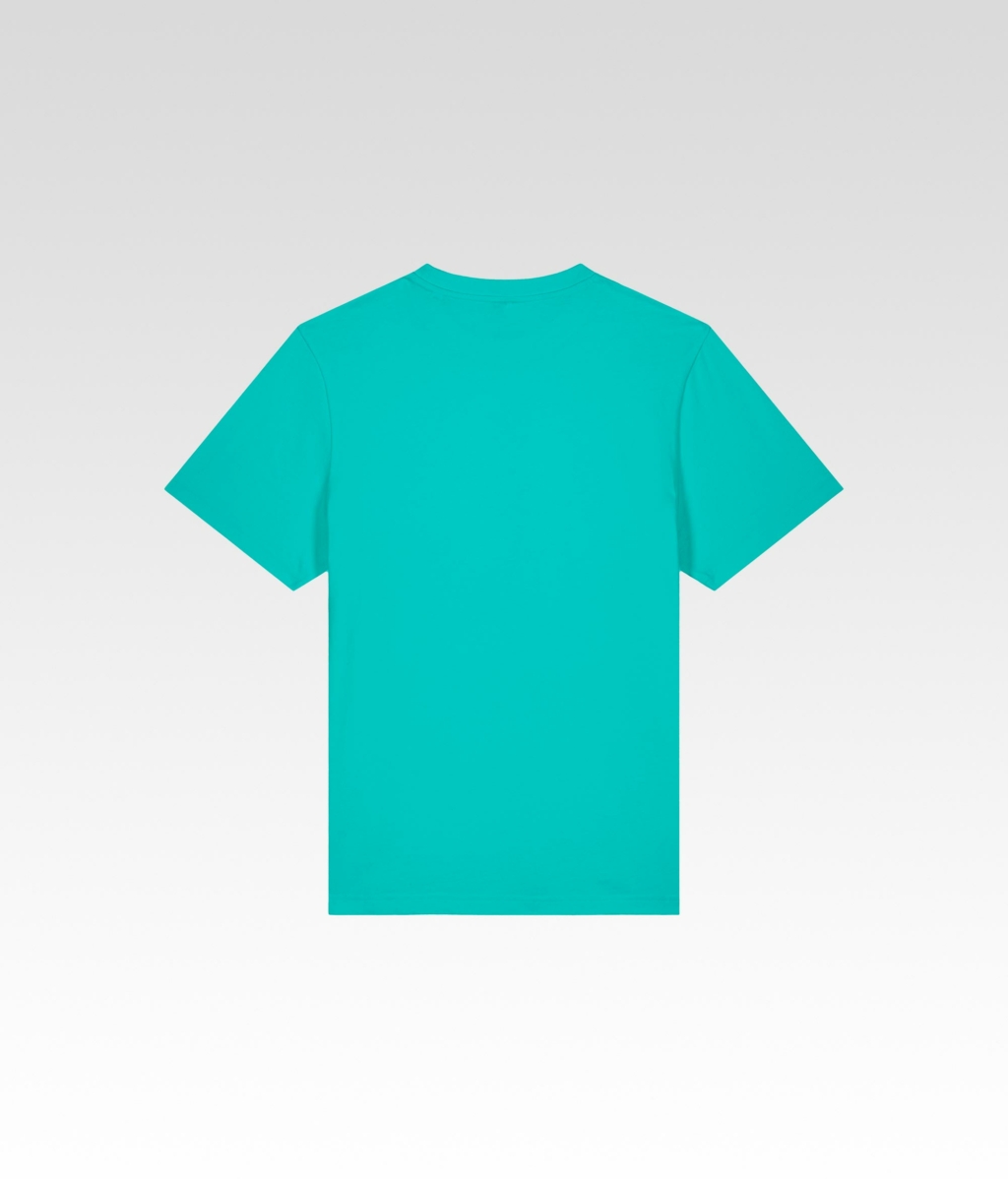 t shirt authentic icon poitrine turquoise arriere