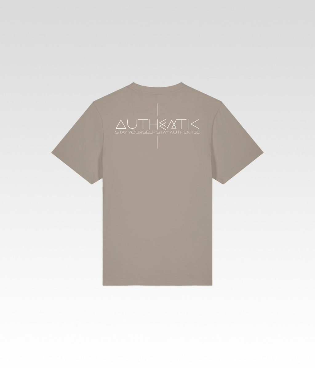 t shirt authentic imprimé pierre blanc arriere