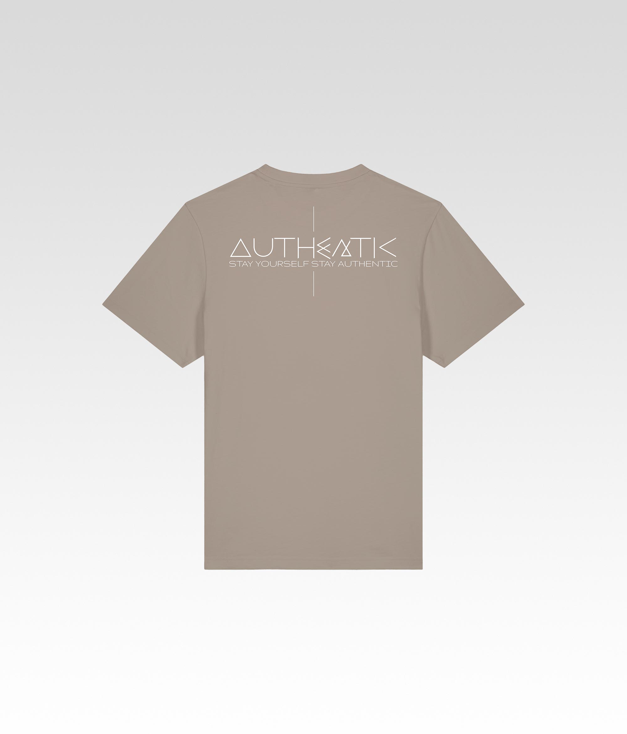 t shirt authentic imprimé pierre blanc arriere