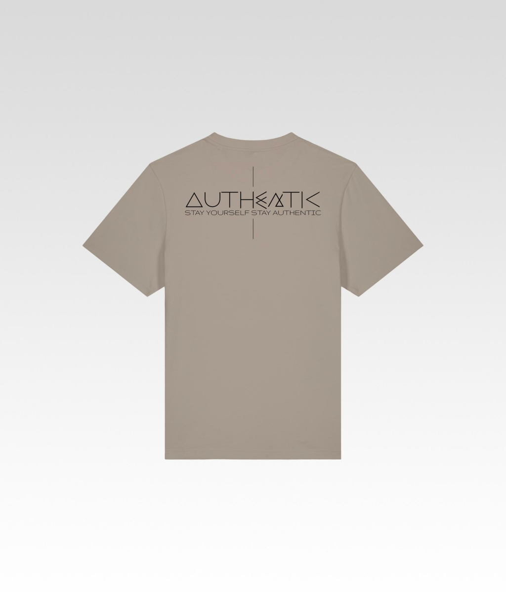 t shirt authentic imprimé pierre noir arriere