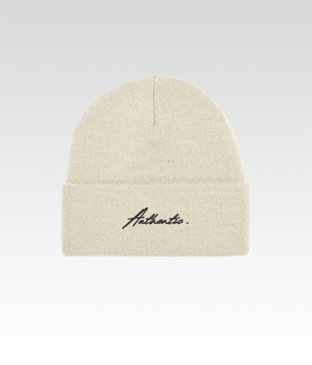 le bonnet signature beige avant