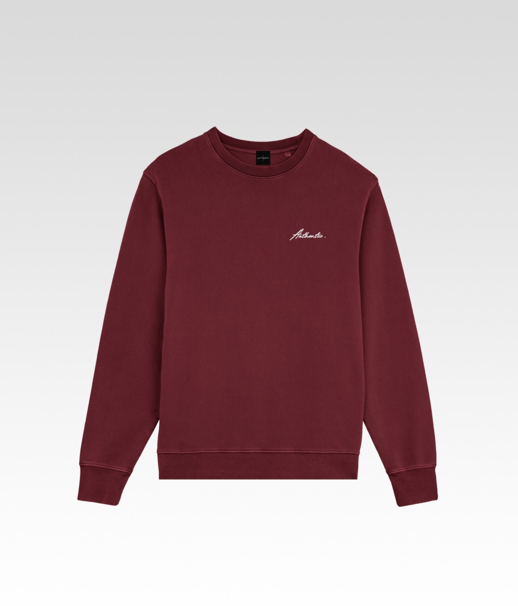 le pull signature burgundy avant