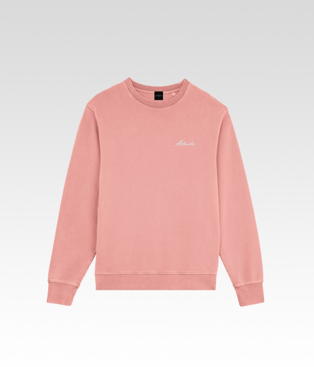 le pull signature light pink avant